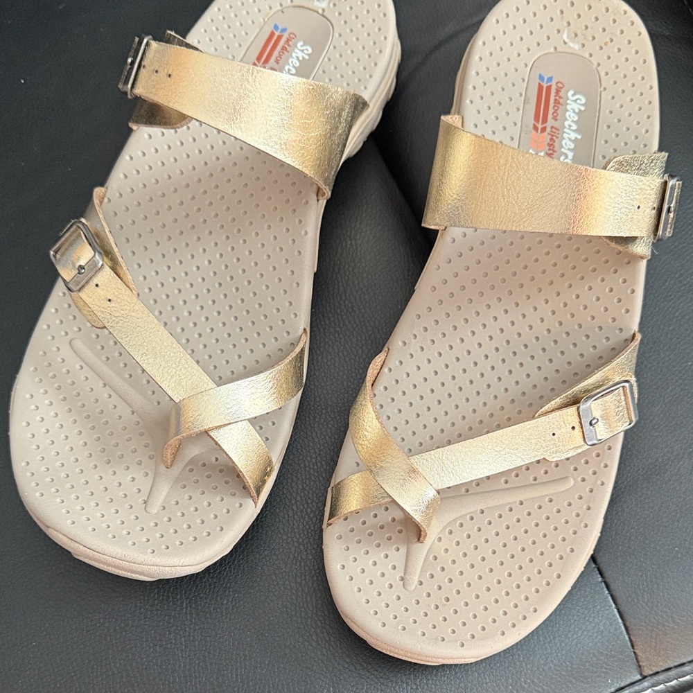 Skechers Metallic Gold Women's Sandals